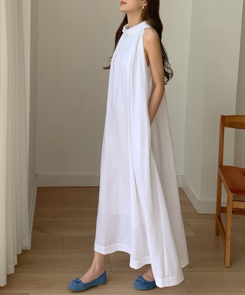 YUGA(ユーガ)の「YUGA_YGMC Korean-style Halter neck dress(ワンピース・レディース・グリーン/オフホワイト・FREE)」の8枚目の写真