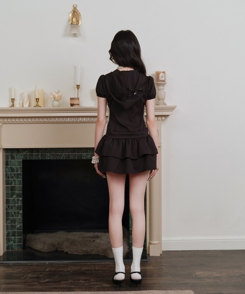 andwang(アンドワン)の「Double frill mini dress(ワンピース・レディース・ブラック・SMALL)」の14枚目の写真