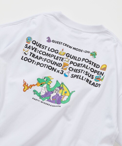 FREAK'S STORE(フリークスストア)の「限定展開 Wakana Yamazaki×FREAK'S STORE RPGグラフィック バックプリント クルーネック Tシャツ(Tシャツ/カットソー・メンズ・ブラック/ホワイト・SMALL/LARGE/MEDIUM)」の4枚目の写真
