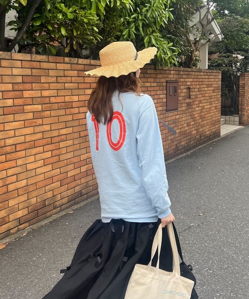 BLOOMING CHARM(ブルーミングチャーム)の「BLOOMING CHARM long sleeve T-shirt(Tシャツ/カットソー・レディース・サックスブルー系・ONE SIZE)」の6枚目の写真