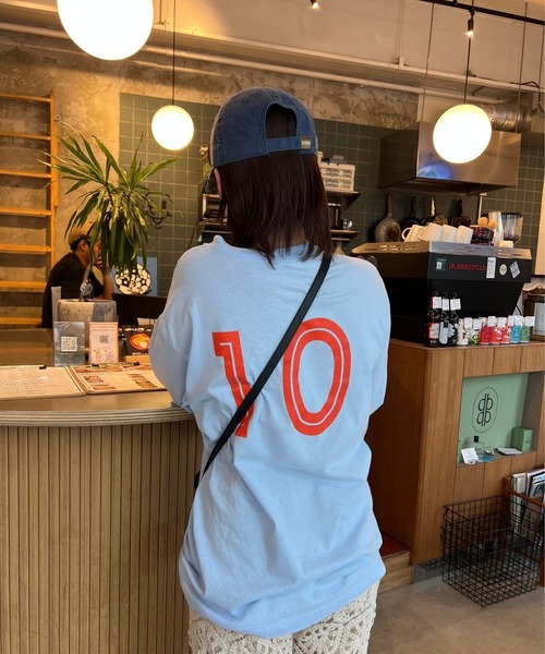 BLOOMING CHARM(ブルーミングチャーム)の「BLOOMING CHARM long sleeve T-shirt(Tシャツ/カットソー・レディース・サックスブルー系・ONE SIZE)」の5枚目の写真