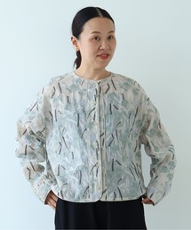 yuni（ユニ　）の「Cotton Nylon sheer blooming embroidery haori blouse（シャツ/ブラウス）」