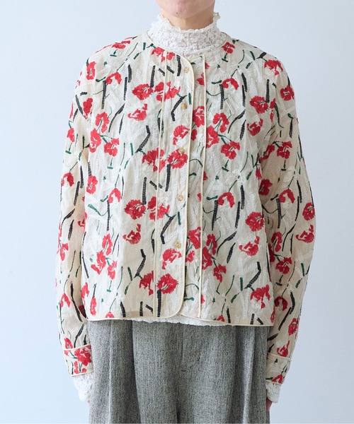 yuni(ユニ )の「Cotton Nylon sheer blooming embroidery haori blouse(シャツ/ブラウス・レディース・レッド/チャコールグレー/ベージュ・FREE)」の21枚目の写真