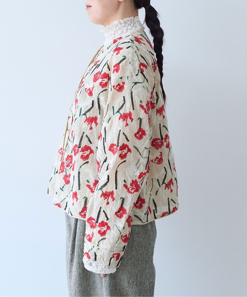 yuni(ユニ )の「Cotton Nylon sheer blooming embroidery haori blouse(シャツ/ブラウス・レディース・レッド/チャコールグレー/ベージュ・FREE)」の22枚目の写真