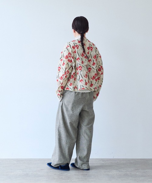 yuni(ユニ )の「Cotton Nylon sheer blooming embroidery haori blouse(シャツ/ブラウス・レディース・レッド/チャコールグレー/ベージュ・FREE)」の15枚目の写真