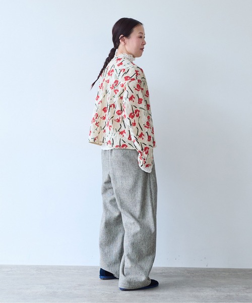 yuni(ユニ )の「Cotton Nylon sheer blooming embroidery haori blouse(シャツ/ブラウス・レディース・レッド/チャコールグレー/ベージュ・FREE)」の16枚目の写真