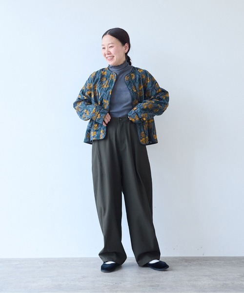 yuni(ユニ )の「Cotton Nylon sheer blooming embroidery haori blouse(シャツ/ブラウス・レディース・レッド/チャコールグレー/ベージュ・FREE)」の4枚目の写真