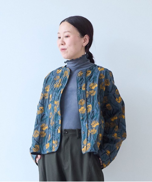 yuni(ユニ )の「Cotton Nylon sheer blooming embroidery haori blouse(シャツ/ブラウス・レディース・レッド/チャコールグレー/ベージュ・FREE)」の8枚目の写真
