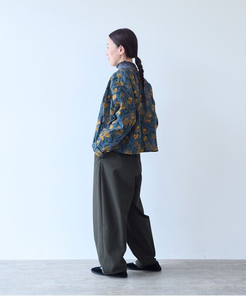 yuni(ユニ )の「Cotton Nylon sheer blooming embroidery haori blouse(シャツ/ブラウス・レディース・レッド/チャコールグレー/ベージュ・FREE)」の6枚目の写真