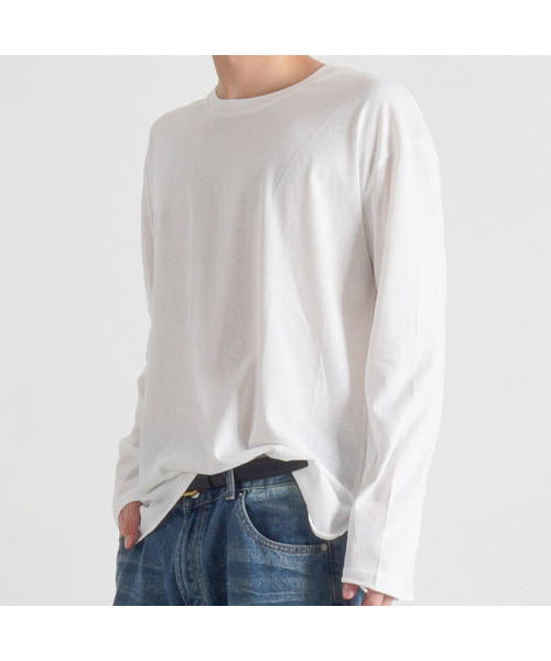 BUTTON SEOUL(ボタンソウル)の「バックスリットクールタッチロングスリーブ (3カラー)(Tシャツ/カットソー・メンズ・ブラック/ホワイト/スカイブルー・MEDIUM/LARGE/X-LARGE)」の2枚目の写真