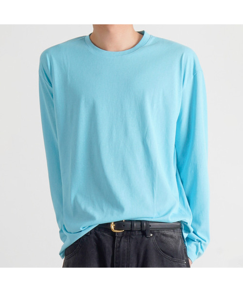 BUTTON SEOUL(ボタンソウル)の「バックスリットクールタッチロングスリーブ (3カラー)(Tシャツ/カットソー・メンズ・ブラック/ホワイト/スカイブルー・MEDIUM/LARGE/X-LARGE)」の3枚目の写真