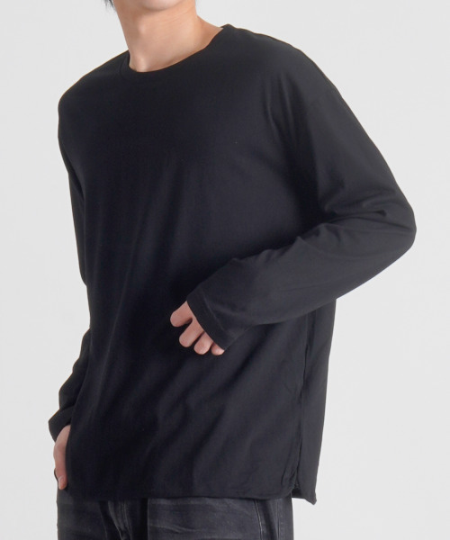 BUTTON SEOUL(ボタンソウル)の「バックスリットクールタッチロングスリーブ (3カラー)(Tシャツ/カットソー・メンズ・ブラック/ホワイト/スカイブルー・MEDIUM/LARGE/X-LARGE)」の5枚目の写真