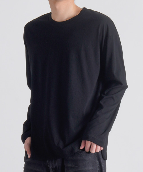 BUTTON SEOUL(ボタンソウル)の「バックスリットクールタッチロングスリーブ (3カラー)(Tシャツ/カットソー・メンズ・ブラック/ホワイト/スカイブルー・MEDIUM/LARGE/X-LARGE)」の6枚目の写真
