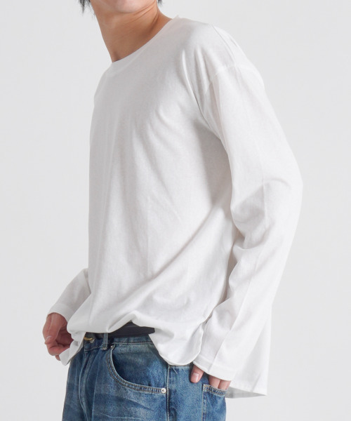 BUTTON SEOUL(ボタンソウル)の「バックスリットクールタッチロングスリーブ (3カラー)(Tシャツ/カットソー・メンズ・ブラック/ホワイト/スカイブルー・MEDIUM/LARGE/X-LARGE)」の7枚目の写真