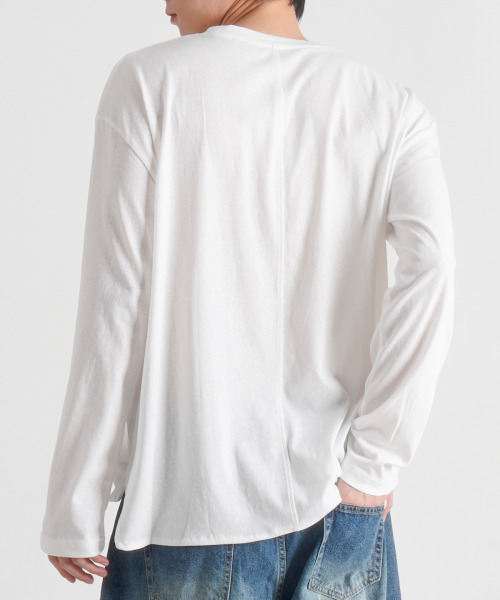 BUTTON SEOUL(ボタンソウル)の「バックスリットクールタッチロングスリーブ (3カラー)(Tシャツ/カットソー・メンズ・ブラック/ホワイト/スカイブルー・MEDIUM/LARGE/X-LARGE)」の9枚目の写真