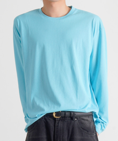 BUTTON SEOUL(ボタンソウル)の「バックスリットクールタッチロングスリーブ (3カラー)(Tシャツ/カットソー・メンズ・ブラック/ホワイト/スカイブルー・MEDIUM/LARGE/X-LARGE)」の10枚目の写真