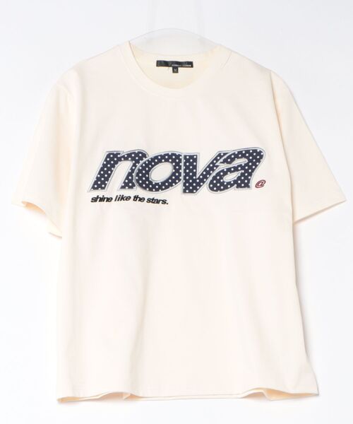 8(eight)(エイト)の「総柄ロゴワッペンTシャツ(Tシャツ/カットソー・メンズ・ブラック/ピンク/アイボリー・MEDIUM/LARGE)」の1枚目の写真