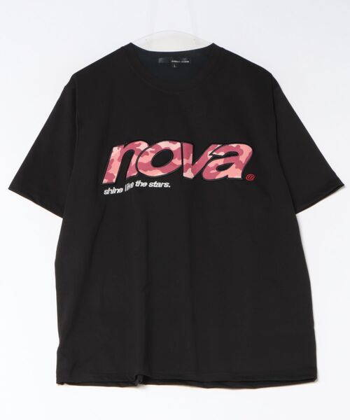 8(eight)(エイト)の「総柄ロゴワッペンTシャツ(Tシャツ/カットソー・メンズ・ブラック/ピンク/アイボリー・MEDIUM/LARGE)」の2枚目の写真