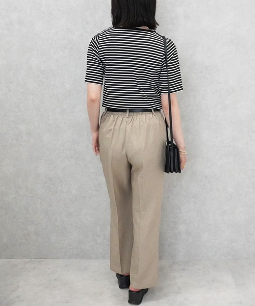 SELECT LEVERY(セレクトリベリー)の「配色ヘンリーネックTシャツ(Tシャツ/カットソー・レディース・チャコール/アイボリー/モカ/ブラック・MEDIUM)」の13枚目の写真