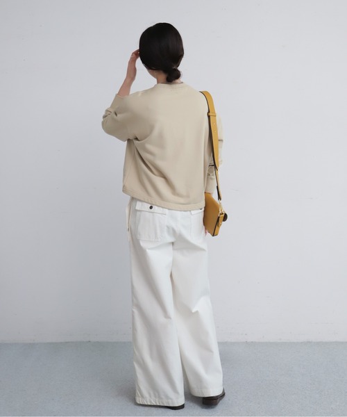 NOMBRE IMPAIR（ノンブルアンペール）の「ロゴワッペン付き裏毛　クルーネックプルオーバー（Tシャツ/カットソー・レディース・ベージュ/キャメル・FREE）」の8枚目の写真