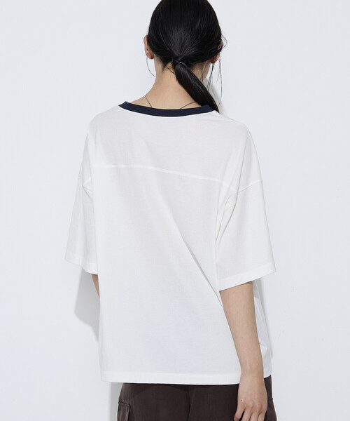 COMME CA Wardrobe(コムサワードローブ)の「ヴィンテージレアルツイストライト プリントTシャツ(Tシャツ/カットソー・レディース・ミント/ネイビー/オフホワイト・FREE)」の9枚目の写真