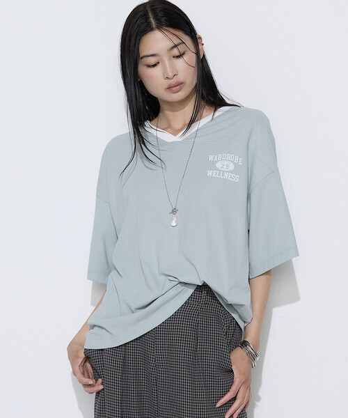 COMME CA Wardrobe(コムサワードローブ)の「ヴィンテージレアルツイストライト プリントTシャツ(Tシャツ/カットソー・レディース・ミント/ネイビー/オフホワイト・FREE)」の17枚目の写真