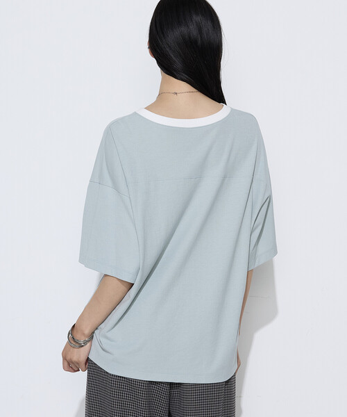 COMME CA Wardrobe(コムサワードローブ)の「ヴィンテージレアルツイストライト プリントTシャツ(Tシャツ/カットソー・レディース・ミント/ネイビー/オフホワイト・FREE)」の19枚目の写真