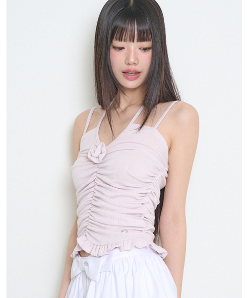 ILLIGO（イリゴ）の「フレールフリルホルタートップ ピンク（Tシャツ/カットソー・レディース・その他・OS）」の2枚目の写真