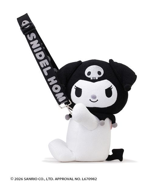 SNIDEL HOME(スナイデルホーム)の「【クロミ】ぬいぐるみバッグ(ショルダーバッグ・レディース・ラベンダー/ブラック・F)」の2枚目の写真