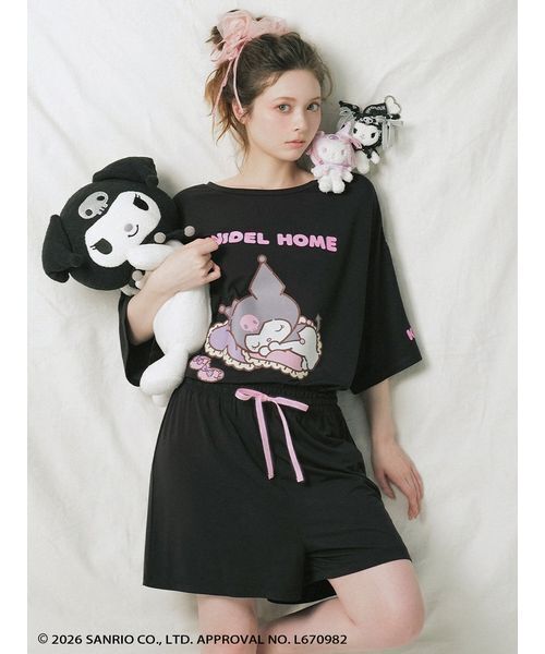 SNIDEL HOME(スナイデルホーム)の「【クロミ】ぬいぐるみバッグ(ショルダーバッグ・レディース・ラベンダー/ブラック・F)」の3枚目の写真