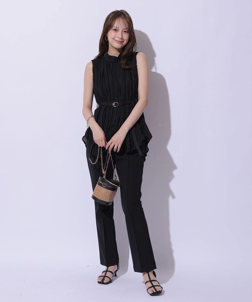 Mystrada(マイストラーダ)の「プリーツアメスリブラウス(シャツ/ブラウス・レディース・ブラック/ピンク/ベージュ系その他・36/38)」の5枚目の写真