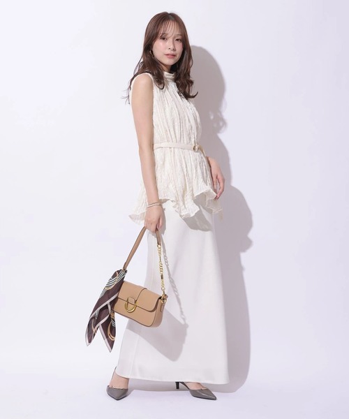 Mystrada(マイストラーダ)の「プリーツアメスリブラウス(シャツ/ブラウス・レディース・ブラック/ピンク/ベージュ系その他・36/38)」の19枚目の写真