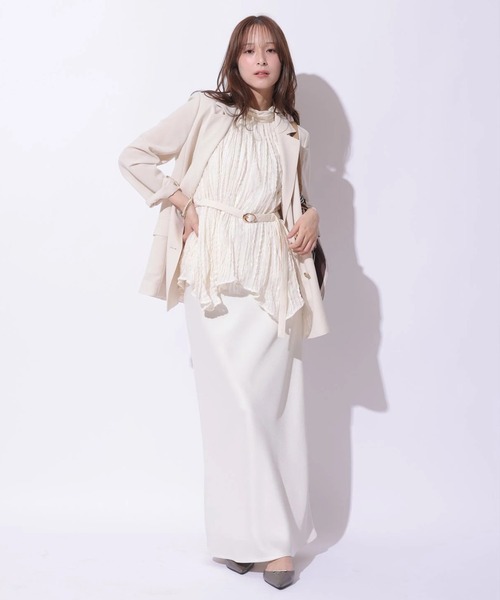 Mystrada(マイストラーダ)の「プリーツアメスリブラウス(シャツ/ブラウス・レディース・ブラック/ピンク/ベージュ系その他・36/38)」の21枚目の写真