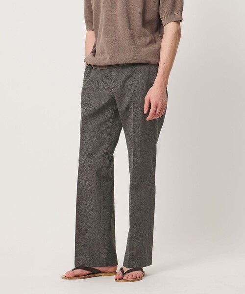 UNITED ARROWS(ユナイテッドアローズ)の「ポリエステル リネンライク セミフレアトラウザーズ(スラックス・メンズ・モカ/ダークグレー・L/M/S/XL)」の4枚目の写真
