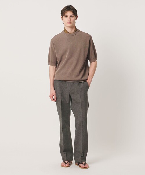 UNITED ARROWS(ユナイテッドアローズ)の「ポリエステル リネンライク セミフレアトラウザーズ(スラックス・メンズ・モカ/ダークグレー・L/M/S/XL)」の6枚目の写真