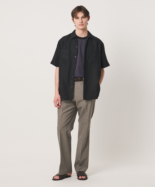 UNITED ARROWS(ユナイテッドアローズ)の「ポリエステル リネンライク セミフレアトラウザーズ(スラックス・メンズ・モカ/ダークグレー・L/M/S/XL)」の11枚目の写真