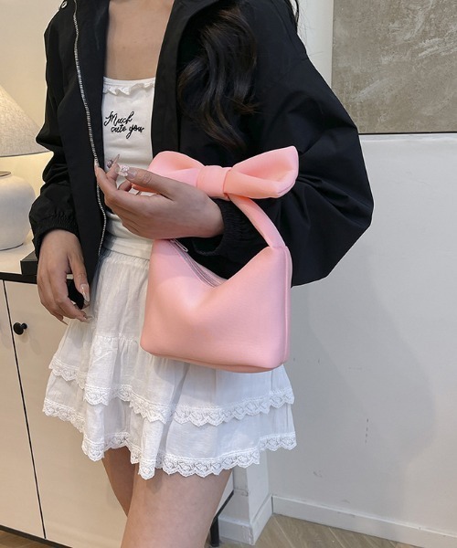 boemy（ボエミー）の「ビッグリボン ミニハンドバッグ（ハンドバッグ・レディース・ブラック/レッド/ピンク/イエロー・FREE）」の7枚目の写真