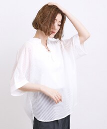 grove | 【洗濯機◎・体型カバー】ON/OFF使える、シアースキッパーシャツ(シャツ/ブラウス)