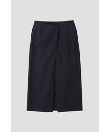 YLEVE / WOOL CHAMBRAY SKIRT
