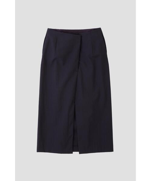 YLEVE（イレーヴ）の「YLEVE / WOOL CHAMBRAY SKIRT（スカート・レディース・グレー/ネイビー・1/0/2）」の2枚目の写真