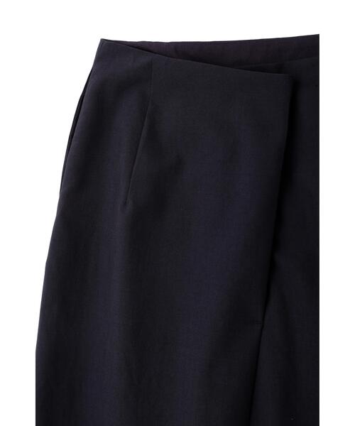 YLEVE（イレーヴ）の「YLEVE / WOOL CHAMBRAY SKIRT（スカート・レディース・グレー/ネイビー・1/0/2）」の4枚目の写真