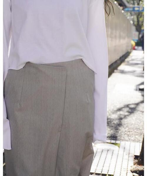 YLEVE（イレーヴ）の「YLEVE / WOOL CHAMBRAY SKIRT（スカート・レディース・グレー/ネイビー・1/0/2）」の13枚目の写真