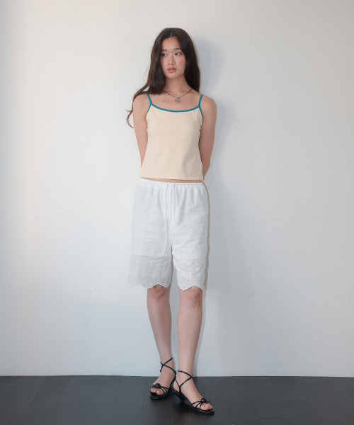 HOMEBODY THINGS(ホームバディ ティングズ)の「Contrast Strap Sleeveless (LIGHT YELLOW)(Tシャツ/カットソー・レディース・その他・2/1)」の6枚目の写真