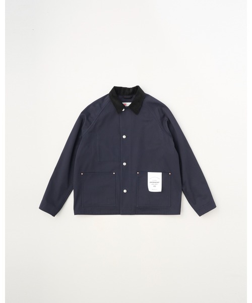 Traditional Weatherwear(トラディショナルウェザーウェア)の「WORK JACKET 005(カバーオール・メンズ・ネイビー/セージグリーン/チョコ・38/36)」の3枚目の写真