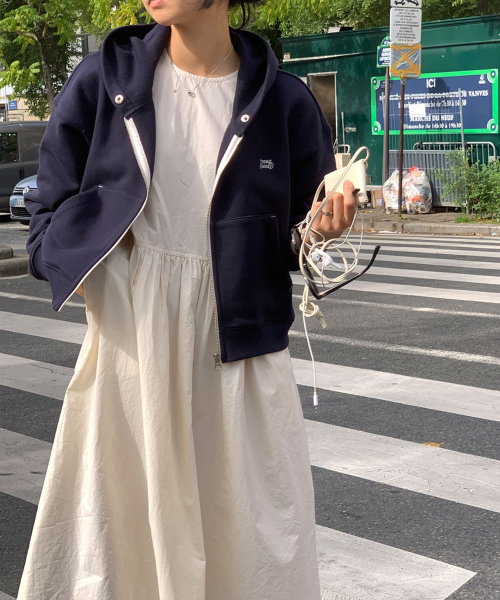 Zip‑up hoodie (navy) — худи на молнии, тёмно‑синее