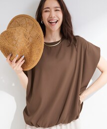 【洗濯機可/体型カバー】インしてる風 ふんわり裾バルーントップス