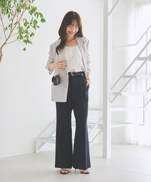 La boutique BonBon(ラブティックボンボン)の「フレアパンツ(その他パンツ・レディース・ブラック/ライトベージュ/ネイビー・38/36)」の13枚目の写真