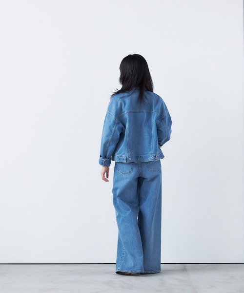 YANUK(ヤヌーク)の「バギーストレート"MARY"(デニムパンツ・レディース・サックスブルー・24inch/23inch/22inch/21inch/27inch/26inch/25inch)」の5枚目の写真