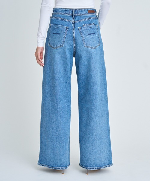 YANUK(ヤヌーク)の「バギーストレート"MARY"(デニムパンツ・レディース・サックスブルー・24inch/23inch/22inch/21inch/27inch/26inch/25inch)」の8枚目の写真