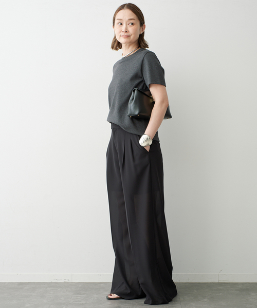 Deuxieme Classe(ドゥーズィエムクラス)の「*Minimal Sheer パンツ(スラックス・レディース・ブラック/ネイビー・38/36/34)」の7枚目の写真